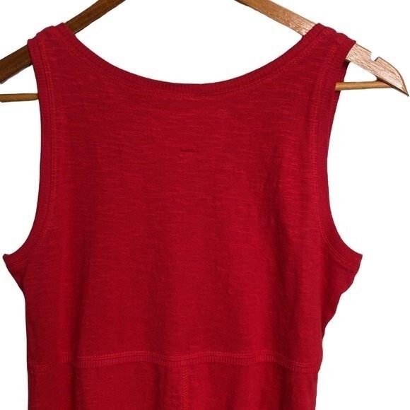 Aventura Schaffer Organic Cotton Floral Embroidery Sleeveless Dress Athleisure - Picture 6 of 15